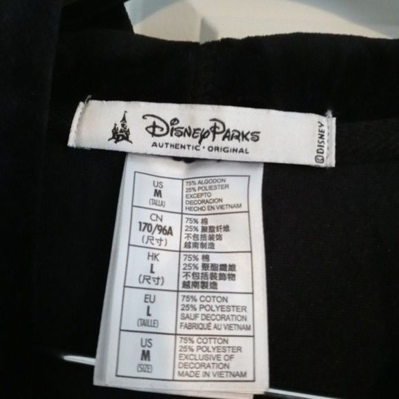 Disney Parks Mickey Mouse Black Velour Hoodie - Picture 3 of 5